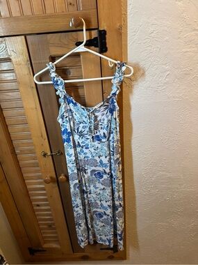 Blue Floral Summer Maxi Dress
